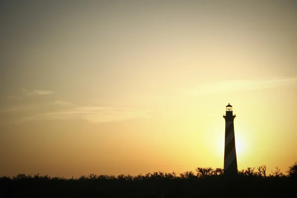 Cape Hatteras Leuchtturm bei Sonnenuntergang. — Stockfoto