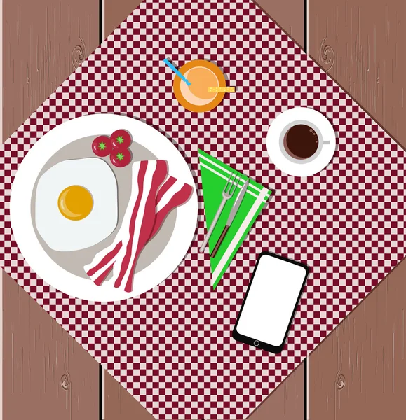 Infographic flat lay food. — Stock Vector