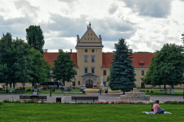 Zhovkva Ucrania Junio 2018 Plaza Vicheva Zhovkva Región Lviv Ucrania — Foto de Stock