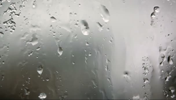 Window with raindrops — Stock Video