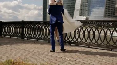 güzel çift kadar inişli çıkışlı şehirde düğün