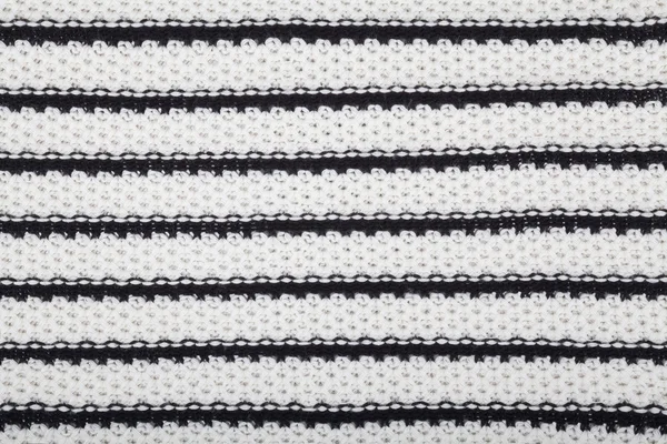 Textura têxtil preta e branca — Fotografia de Stock