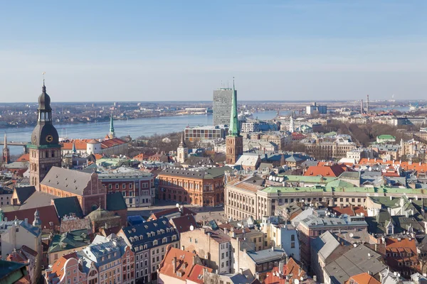 Aerial view of roofs in Riga — Stock Photo, Image
