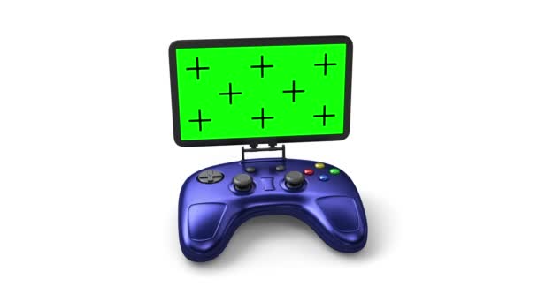 Controller con schermo verde vuoto — Video Stock