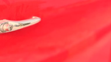 1960 'lardan kalma klasik klasik klasik arabanın kapı kolu ve tarihi tasarımı. Yüksek kalite 4k görüntü