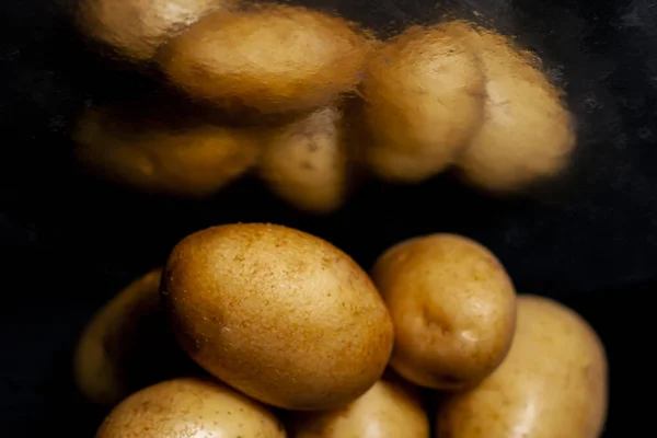 Lower Half Screen Small Pile Fresh Potatoes You Can See — Stock Photo, Image