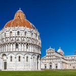 Pisa baptisterium svatého Jana, římskokatolický církevní stavba v Pisa, Itálie.