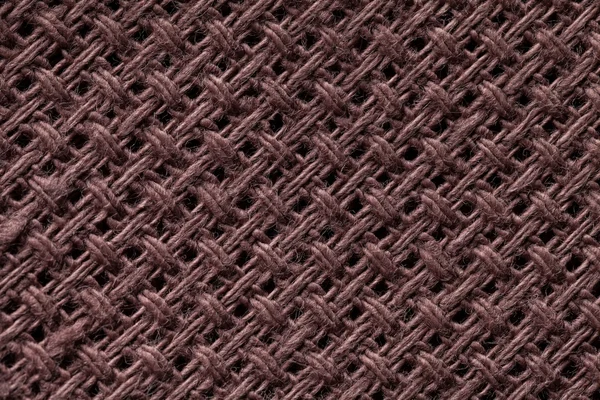 茶色の繊維の背景のクローズ アップ。ファブリック マクロの構造. — ストック写真