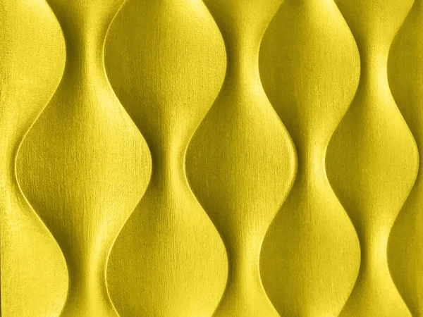 Цвет 2021 Года Сияющий Желтый Золотая Трехмерная Декоративная Стеновая Панель — стоковое фото