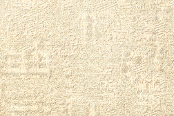 Textuur Van Licht Beige Behang Met Reliëf Golfpatroon Papier Crème — Stockfoto