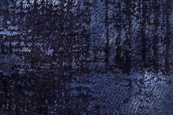 Fondo Mullido Azul Marino Oscuro Denim Tejido Suave Velloso Textura — Foto de Stock