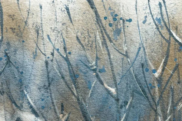 Абстрактный Художественный Фон Светло Синего Белого Цветов Акварель Холсте Бежевым — стоковое фото