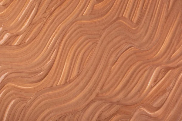 Soyut akışkan sanat arka planı koyu kahverengi renkler. Sıvı mermer. Bej renkli tuvalde akrilik boya. Dalgalı şekilli suluboya arkaplan. Ton kremi.