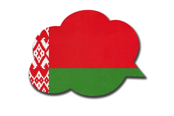 Speech Bubble Belarus National Flag Isolated White Background Speak Learn — Stock Photo, Image