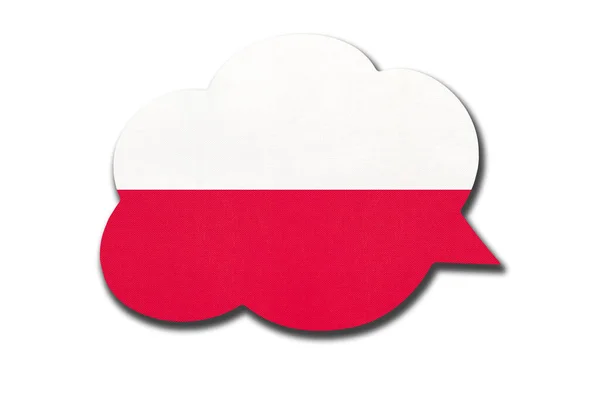 폴란드 국기가 배경에 분리되어 폴란드어를 말하고 배우라 국가의 — 스톡 사진