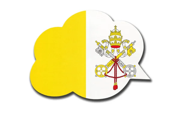 Beszéd Buborék Vatikánváros Nemzeti Zászló Elszigetelt Fehér Háttérrel Ország Szimbóluma — Stock Fotó