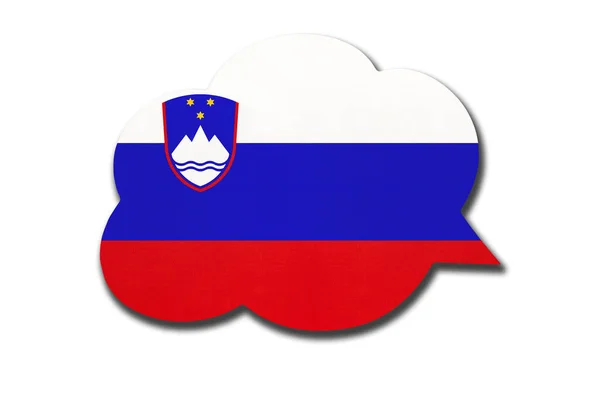 슬로베니아 국기가 배경에 분리되어 슬로베니아 말하고 배우라 국가의 — 스톡 사진