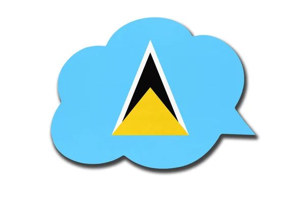 Spraakzeepbel Met Luciaanse Nationale Vlag Geïsoleerd Witte Achtergrond Symbool Van — Stockfoto