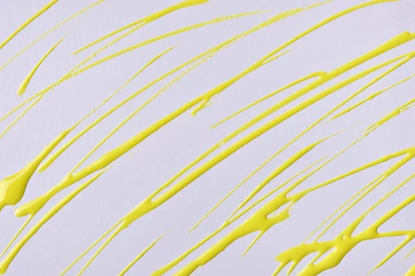 Delgadas Líneas Color Amarillo Claro Salpicaduras Dibujadas Sobre Fondo Blanco —  Fotos de Stock