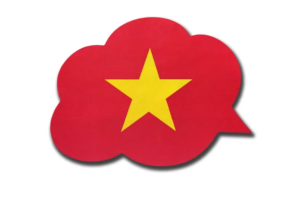 Spraakzeepbel Met Vietnam Nationale Vlag Geïsoleerd Witte Achtergrond Spreek Leer — Stockfoto