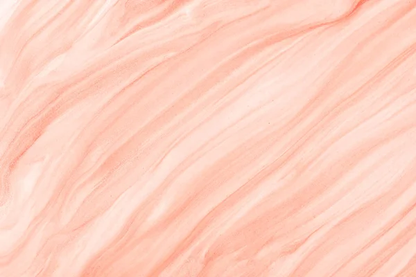 抽象流体芸術の背景光ピンクとバラ色 液体大理石 パールグラデーションのキャンバスにアクリル絵具 赤い縞模様の水彩の背景 石の大理石の壁紙 — ストック写真
