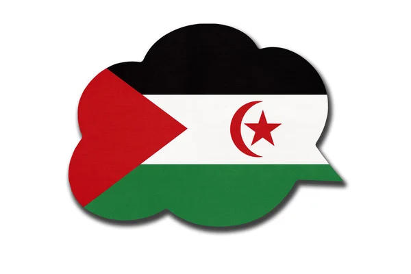 Φούσκα Ομιλία Sahrawi Αραβική Λαϊκή Δημοκρατία Sadr Εθνική Σημαία Που — Φωτογραφία Αρχείου