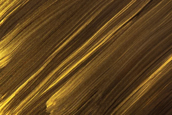 Abstracte Kunstachtergrond Donkere Gouden Kleuren Aquarelverf Doek Met Koperstrepen Spetters — Stockfoto