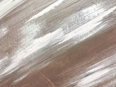 Soyut sanat arka planı açık kahverengi ve beyaz renkler. Bej renkli tuvalle suluboya boya. Fırça darbesi desenli akrilik arkaplan.