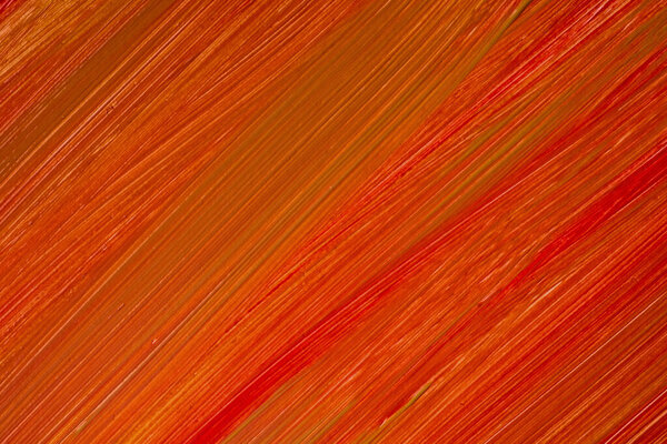 Абстрактный фон темно-оранжевого и красного цветов. Акварельная живопись на холсте с рыжими мазками и всплеском. Акриловые рисунки на бумаге с пятнистым рисунком. Фон текстуры.