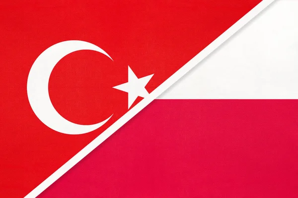 Турция Польша Символ Страны Флаги Турции Польши — стоковое фото