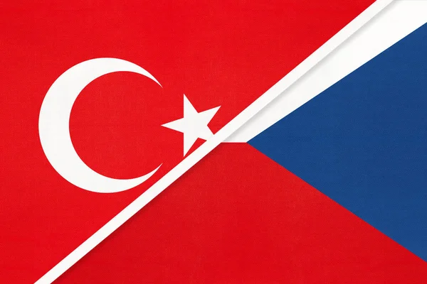 Турция Чехия Символ Страны Флаги Турции Чехии — стоковое фото