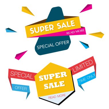 İki süper satış afiş tasarım.