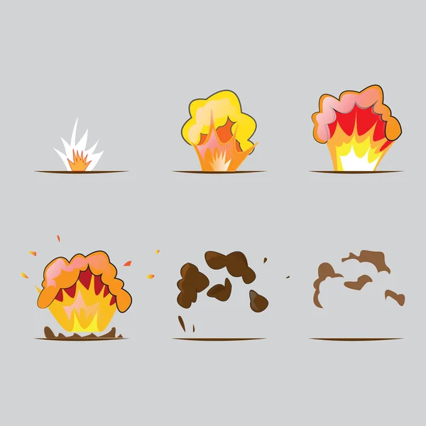 Effet d'explosion dans le style de dessin animé . — Image vectorielle