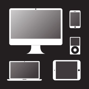 Vektör çizim, modern elektronik cihazların ayarla.