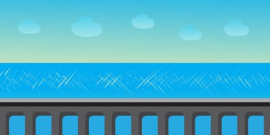 Doğa manzara, Oyunlar, ağaçlar, deniz için arka plan.