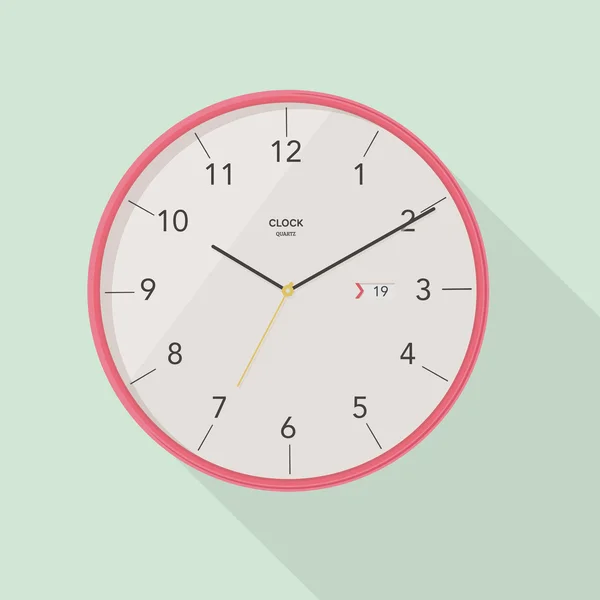 Reloj icono plano. Concepto del tiempo mundial . — Archivo Imágenes Vectoriales