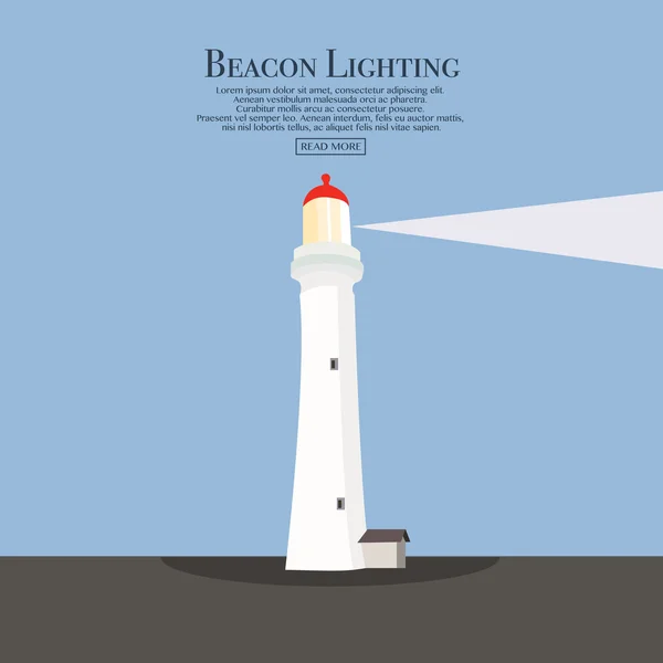 Phare de guidage maritime . — Image vectorielle