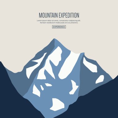 Dağ manzarası için web sitesi, baskı, poster, sunum, Infographic.