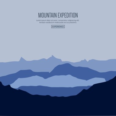 Dağ manzarası için web sitesi, baskı, poster, sunum, Infographic.