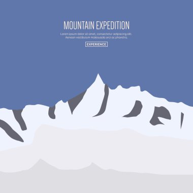 Dağ manzarası için web sitesi, baskı, poster, sunum, Infographic.