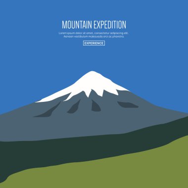 Dağ manzarası için web sitesi, baskı, poster, sunum, Infographic.