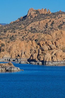 Watson Gölü, Granite Dells, Prescott, Arizona 'daki inanılmaz kayalar..