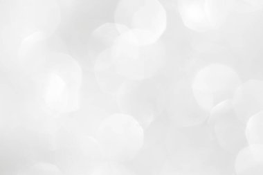 Bulanık yuvarlak desenli beyaz ışıltılar, güzel bir yeni yıl ekran koruyucusu için yumuşak bokeh. Tatil kartpostalı süsleme şablonu, web tasarımı.