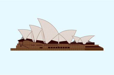 Sydney Opera Evi Vektör İllüstrasyonu