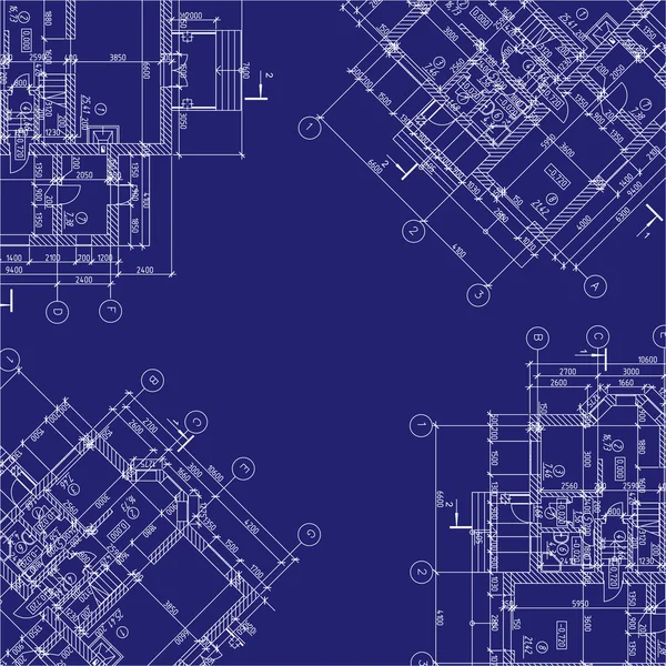 Detailní architektonický plán. — Stockový vektor