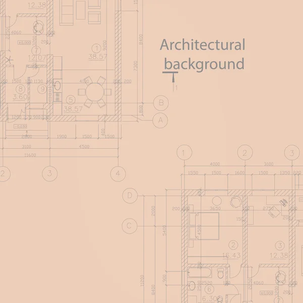 Arkitektoniska plan bakgrund. — Stock vektor