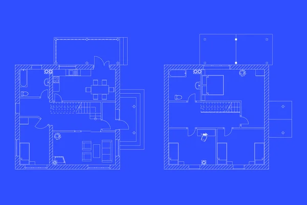 Nowoczesne podłogi plany nowoczesny apartament. Projekt wektor. — Wektor stockowy