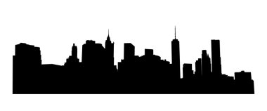 New York, Manhattan - Brooklyn görünümden. Vektör Nyc arka plan.