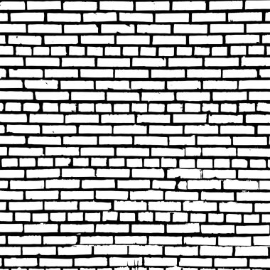 Eski tuğla duvar arka planı. Grunge vektör modeli. Tasarım illüstrasyonu.