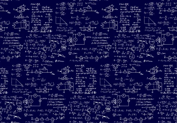 Física Engenharia Eletrônica Equação Matemática Esquemas Cálculos Escrita Manual Sem —  Vetores de Stock